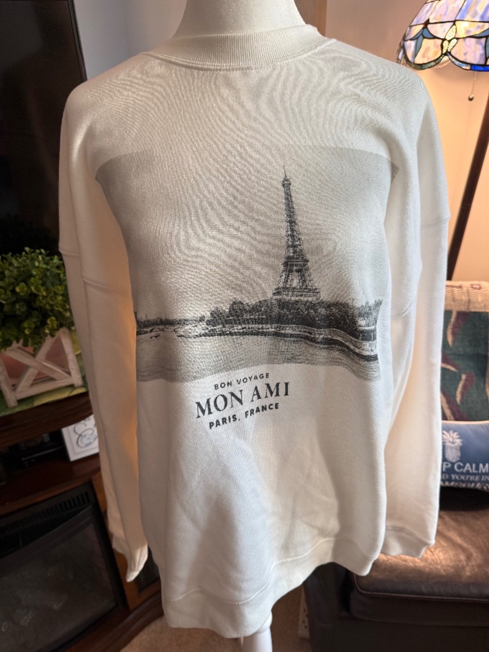 Grayson Threads Bon Voyage Mon Ami Paris, France Sweatshirt S